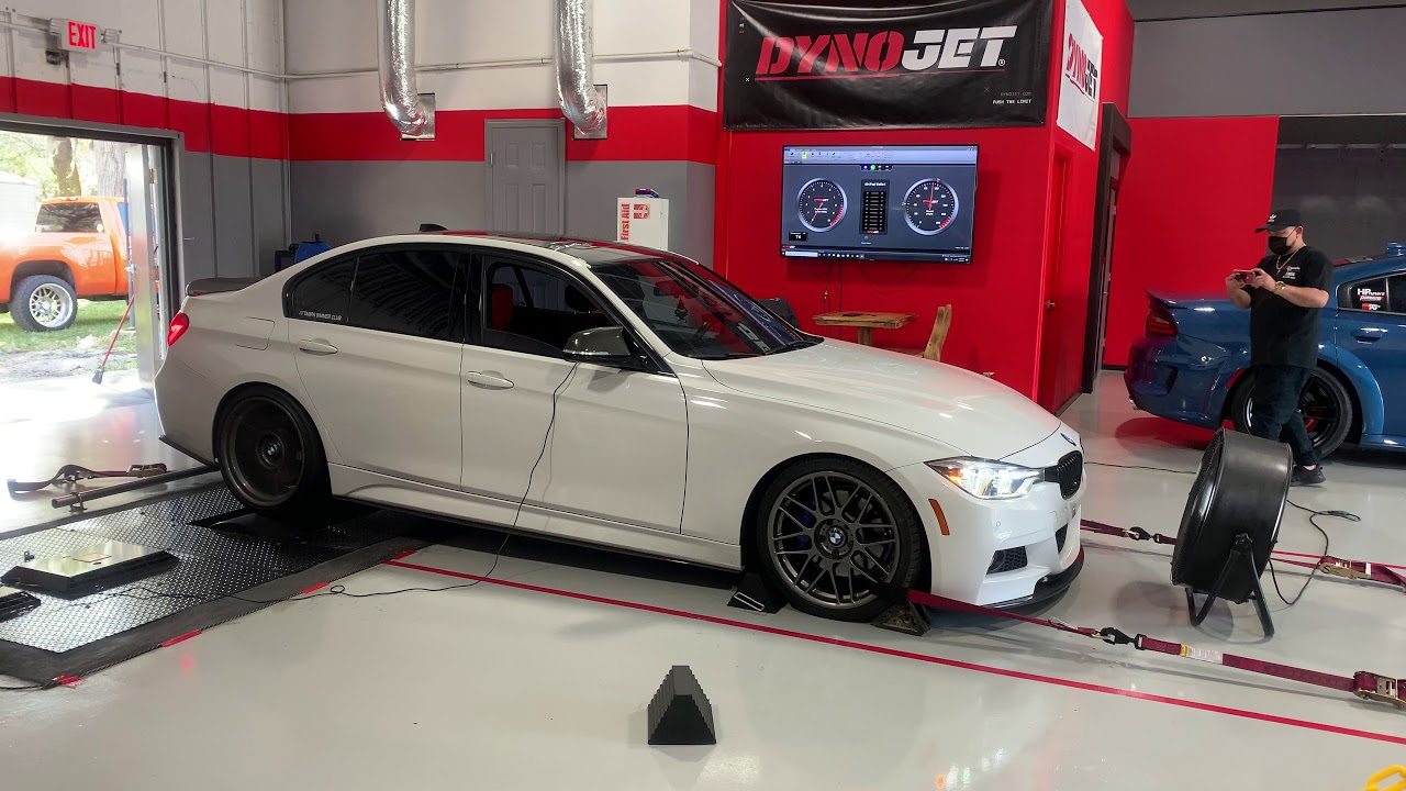2016 BMW F30 340i stage 2 Bootmod3 OTS tune on Dyno jet - YouTube
