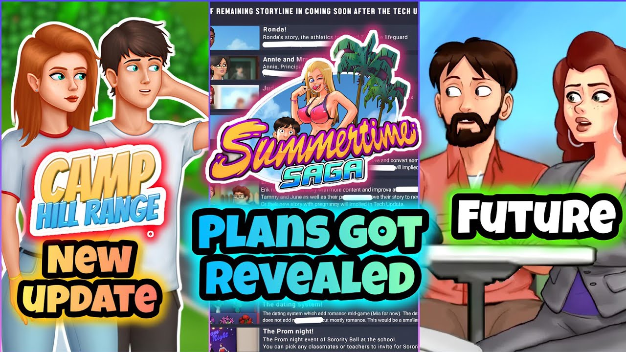 Дорожная карта разработки Summertime Saga после технического обновления + новая версия Camp Hill ...