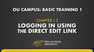 OU Campus: Basic Training 1 - Chapter 1.2