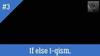 3-dars. If else 1-qism