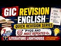 GIC ENGLISH LITERATURE – 1 WEEK QUICK REVISION SERIES NOTICE