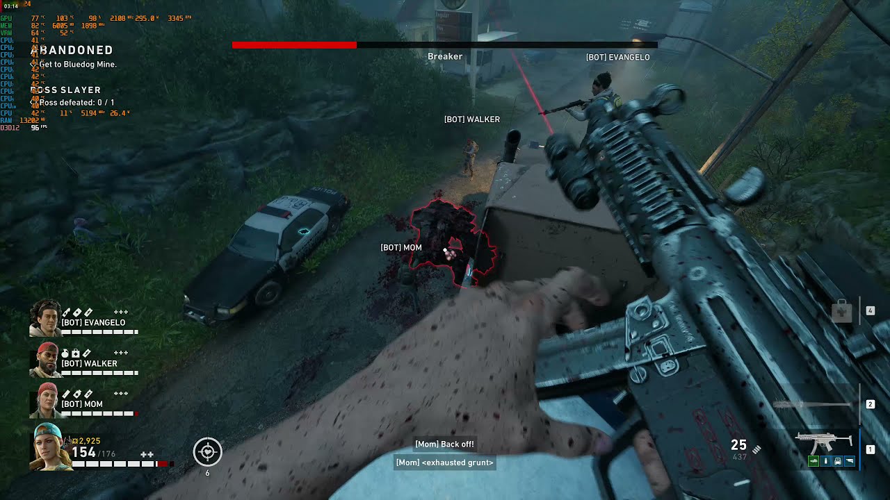 Back 4 Blood 1440P EPIC Settings  - 5.1/5.3GHz 10900k & SPPT Modded 5700XT