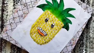 bubble wrap DIY 3D craft#pineapple #bubble wrap #DIY