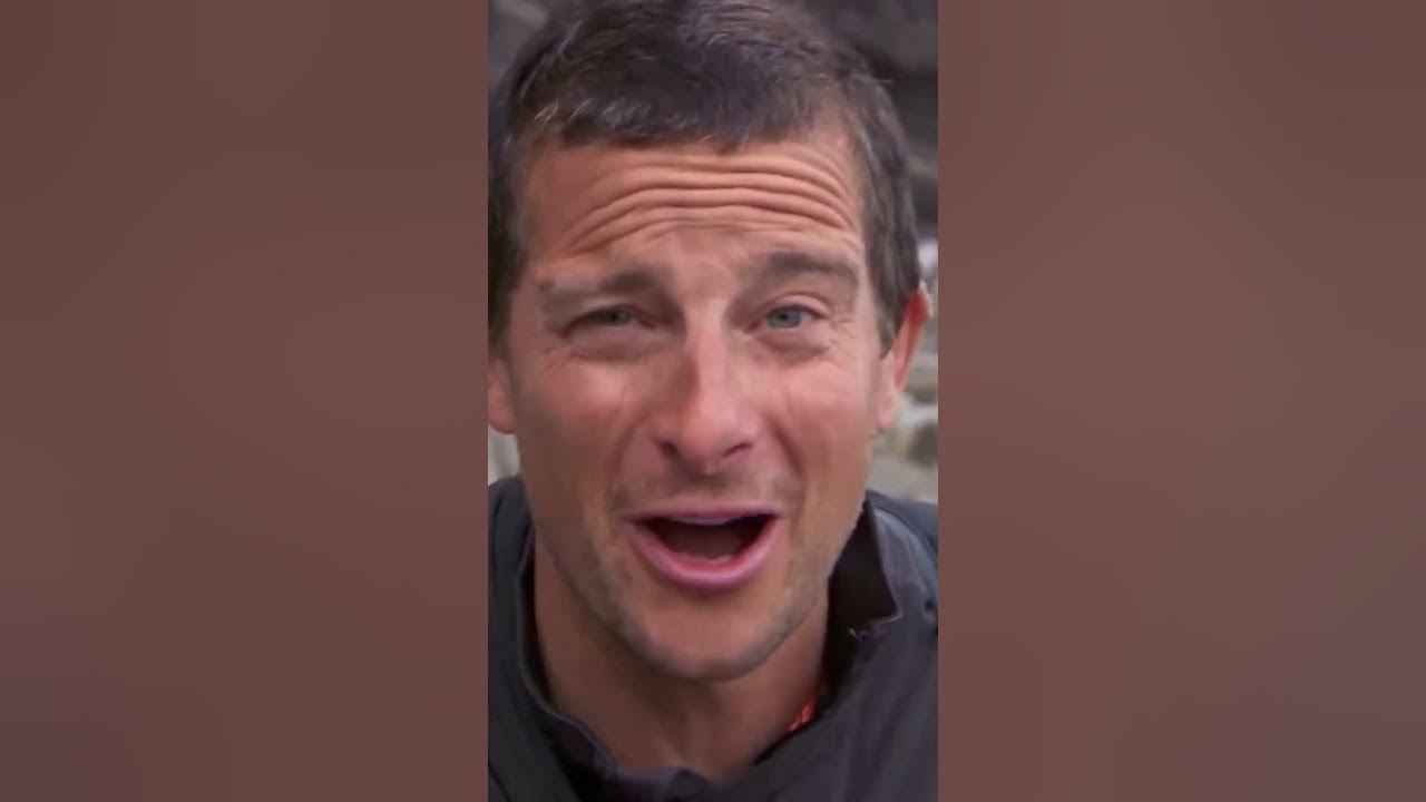 pees on hand his Bear grylls