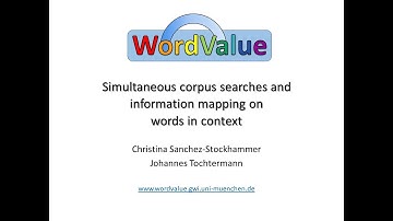 WordValue: Simultaneous corpus searches and information mapping on words in context.