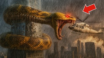 Giant Python Swallows Helicopter 😱🔥 | Epic Monster Attack Scene | Unreal 3D Animation For Adults 