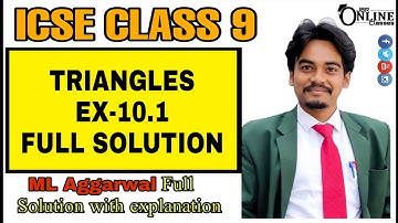 ICSE CLASS 9 EX-10.1(FULL) TRIANGLES || ML AGGARWAL SOLUTION || JBR ONLINE CLASSES