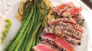 Seared Ahi Tuna Steaks on the Big Green Egg