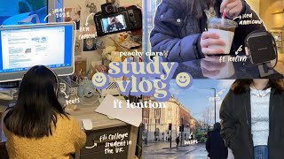 48 hr productive study vlog 🍙 cosy stay at home, holiday hw, new hair, new camera ft lention ☺︎