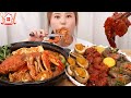 ASMR Mukbang | 직접 만든 얼큰 시원한 꽃게탕과 밥도둑 반숙장, 간장새우장, 양념새우장 먹방