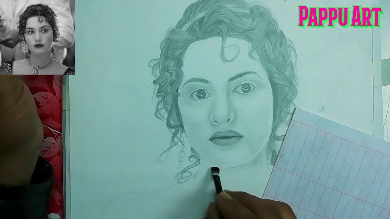 Kate Winslet Titanic Drawing Youtube