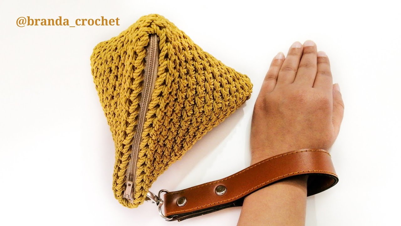 كروشيه بورتفيه بخيط المكرمية المصري (موديل 2) - Crochet pouch tutorial