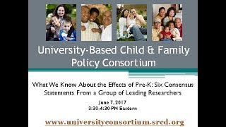 CFP Consortium Webinar: What We Know About the Effects of Pre-K