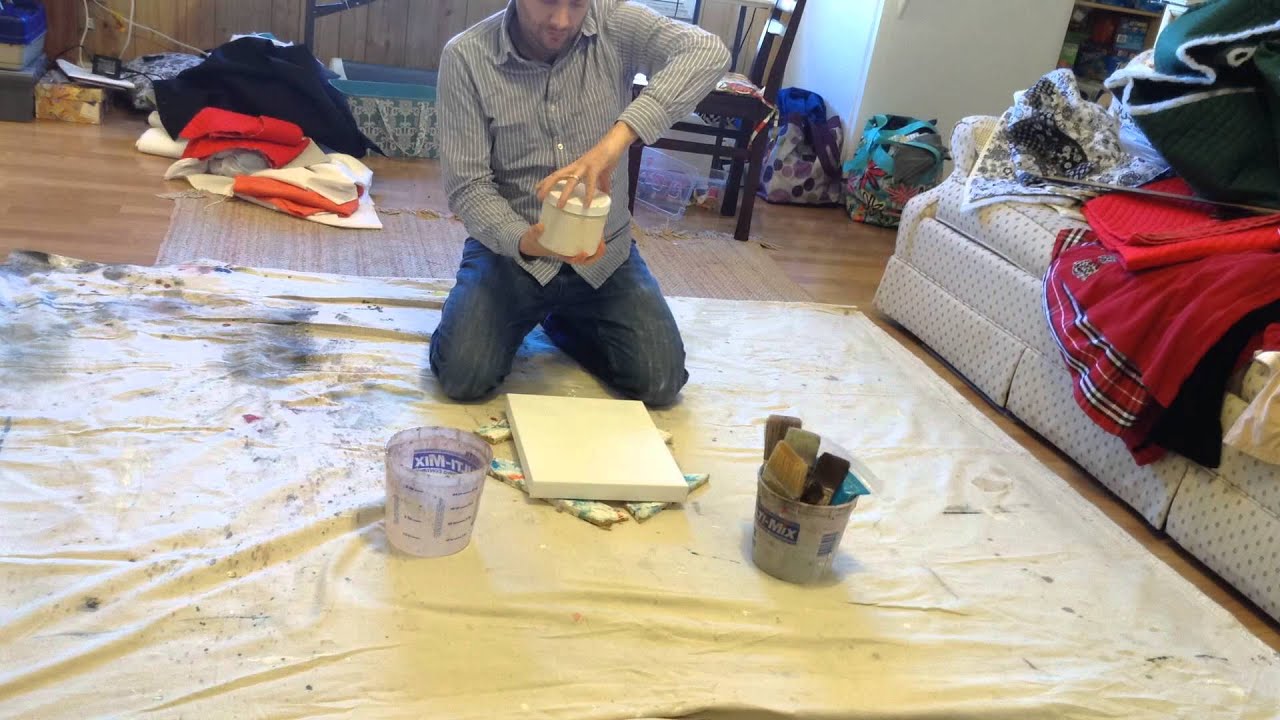 Time lapse Prepping a canvas with gesso. YouTube