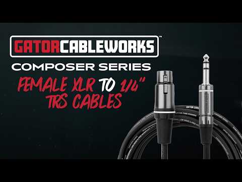Cableworks Composer XLR Female to 1/4" TRS Cables