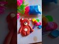 teddy bear making with super clay ❤️💯🌸🌍🥰 easy clay art 🎨🎨🎨 satisfying clay art 🎨🎨#ytshorts #shorts