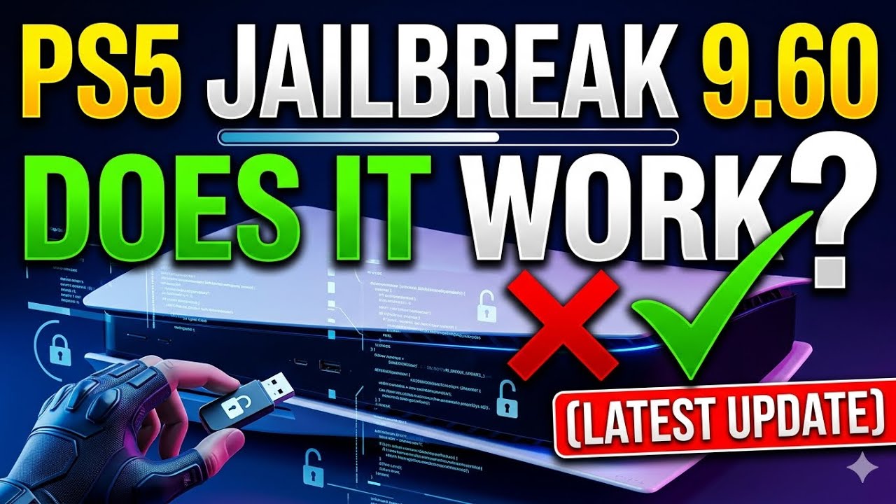 Давайте посмотрим, сработает ли джейлбрейк PS5 версии 9.60 или нет?