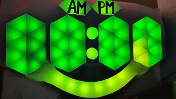 Pixel LED Arduino clock New style 10segment  12hr format