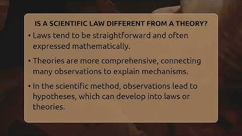 Is A Scientific Law Different From A Theory? - Science Through Time