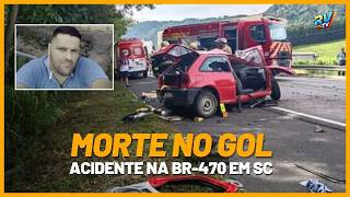 (( MORTE NO GOL )) Colisão entre carro e carreta deixa uma pessoa MORTA na BR-470 em Rodeio SC