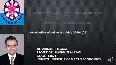 B.COM SEM-3 PRINCIPLE OF MACRO ECONOMICS PART-20 BY PROF.  HARDIK PRAJAPATI