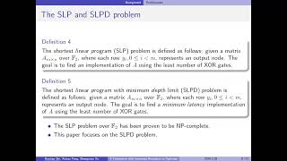 Implementation of Linear Layers (FSE 2024)