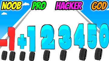 Crayz Number Run 3D - NOOB vs PRO vs HACKER vs GOD