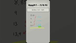 Nationellt prov. Matematik. Åk 9. E-nivå. Decimaltal. Subtraktion. nationellaprov läsår15_16