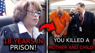 JUDGE SHOCKS COURT After Drunk Driver Kills Mother and 5-Year-Old Son! | 18-Year Sentence EXPLAINED