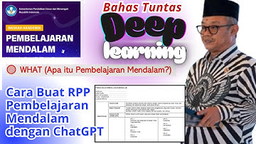 Panduan dan cara buat Modul Ajar Deep Learning | RPP Pembelajaran Mendalam dengan Chat GPT