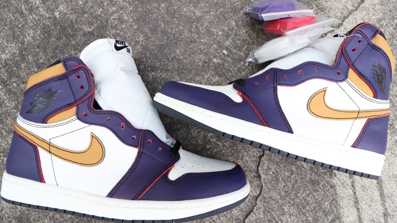 jordan 1 defiant lakers