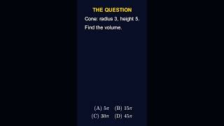 Volume formulas SAT loves: cylinder vs cone vs sphere (1, ⅓, 4/3) #shorts #SATMath