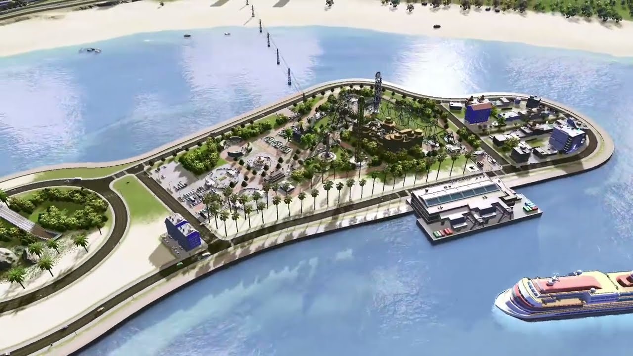 How to Build a 5-Star Amusement Park | Cities Skylines Tutorial