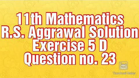 #11th math COMPLEX NUMBER Exercise 5D Q.no. 23