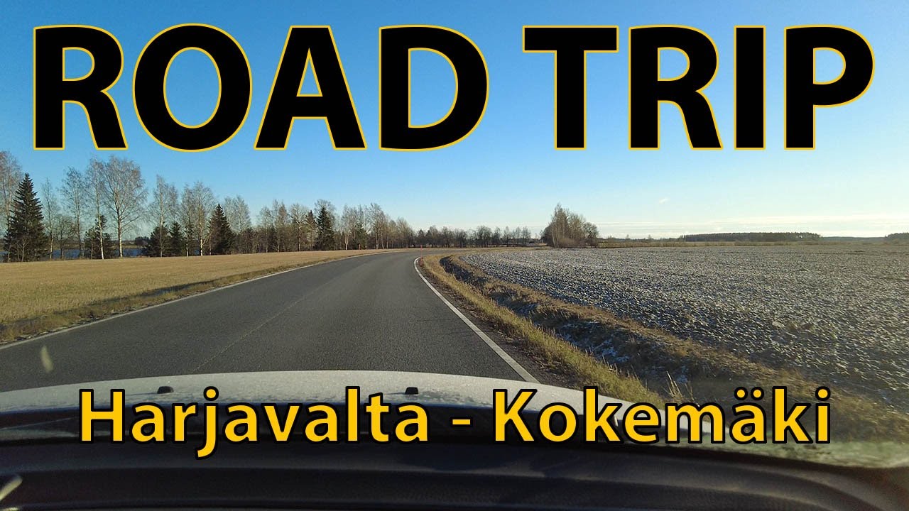 Road trip Finland Kokemäki to Harjavalta via connecting road 2463, 4K UHD