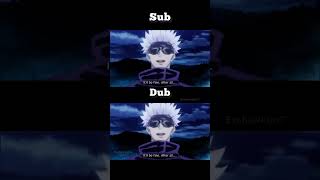 Gojo satoru Sub vs Dub | must watch ❤️ | jujutsu kaisan #anime #animeedit #meme #jjk