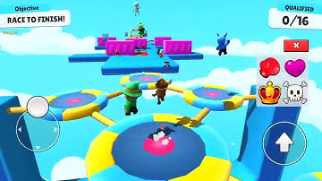 Stumble Guys - Gameplay Walkthrough Part 18 - New Map: Bot Bash (iOS, Android)