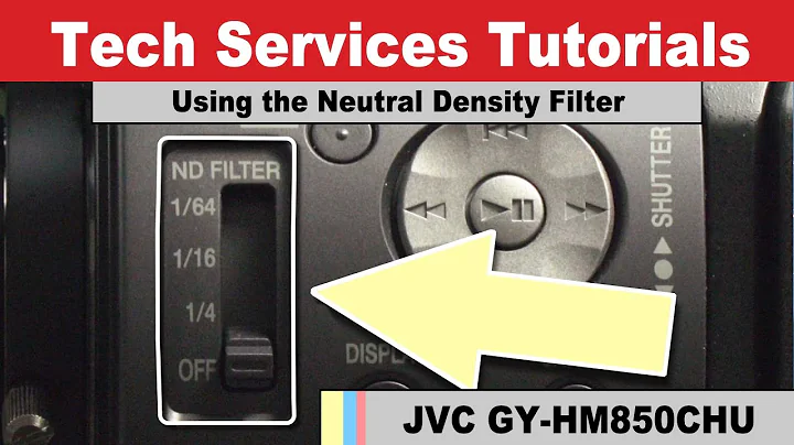 JVC GY-HM850CHU - Using the ND Filter