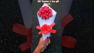 Easy Teacher &#39;s Day gifts / Paper flower bouquet /DIY Paper Craft #handmand #shorts 💐🌹