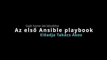 Saját home lab készítése - Első Ansible playbook