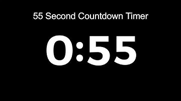 55 Second countdown timer - No sound - Dark background