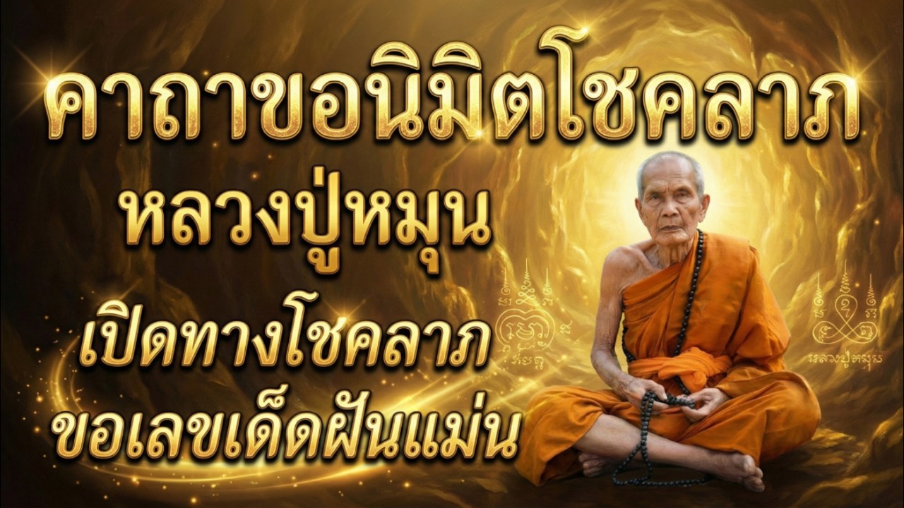 คาถาขอนิมิตโชคลาภ หลวงปู่หมุน เปิดทางโชคลาภ ขอเลขเด็ดฝันแม่น สวดภาวนาก่อนนอนเปิดดวงรับทรัพย์