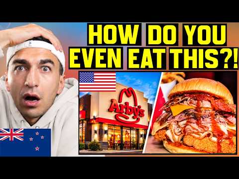 New Zealander Reacts to Brits Try America's Ugliest Fast Food (Arby's)