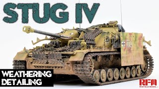 STUG IV TANK DESTROYER - RFM 5060 1/35 scale, weathering and detailing tutorial, part 3