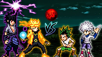 Naruto V2 OP (all form) & Sasuke Rinnegan V2 OP VS Gon TP OP & Killua OP in Jump Force Mugen😱