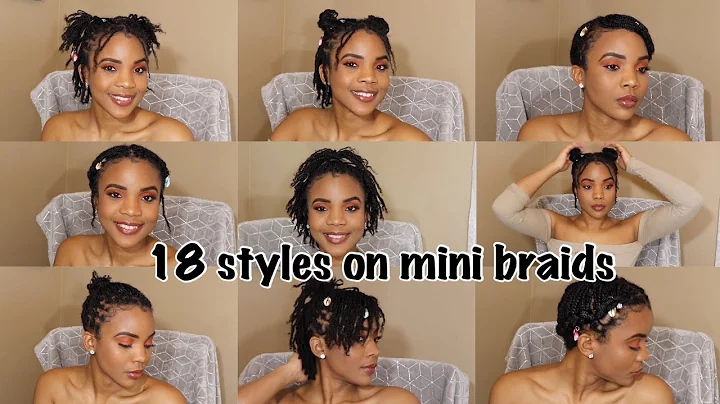 How to style Mini Braids on 4c  natural hair! 18 styles