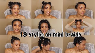 How to style Mini Braids on 4c natural hair! 18 styles