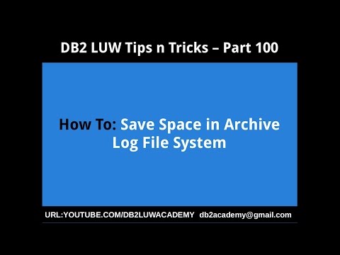 DB2 Tips n Tricks Part 100 - How To Save Space in Archive Log File System