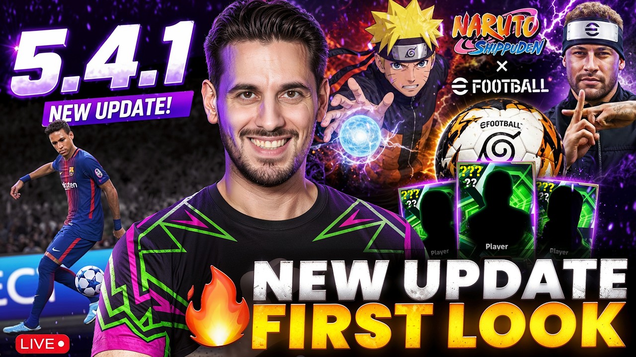 NEW UPDATE + NARUTO COLLAB?! 🔥 eFootball 5.4.1 LIVE PACK OPENING 🎁 FIRST LOOK 😳