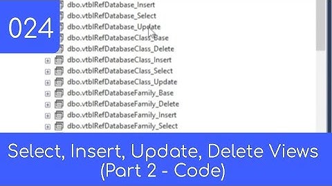 024 - Pt. 2 Select, Insert, Update, Delete Views (Code) - SQL Master Data Management